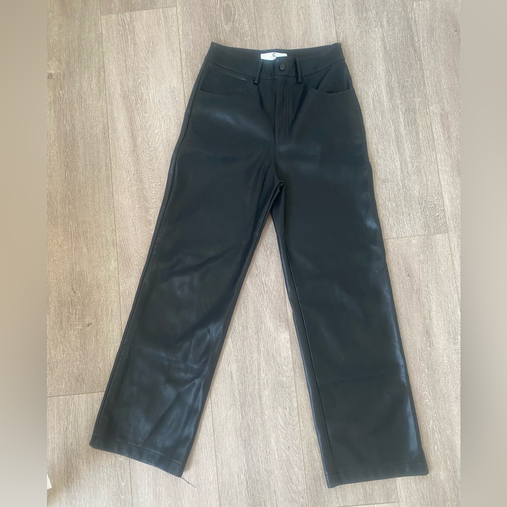 NWOT Commense Faux Leather Black Pants Size Medium